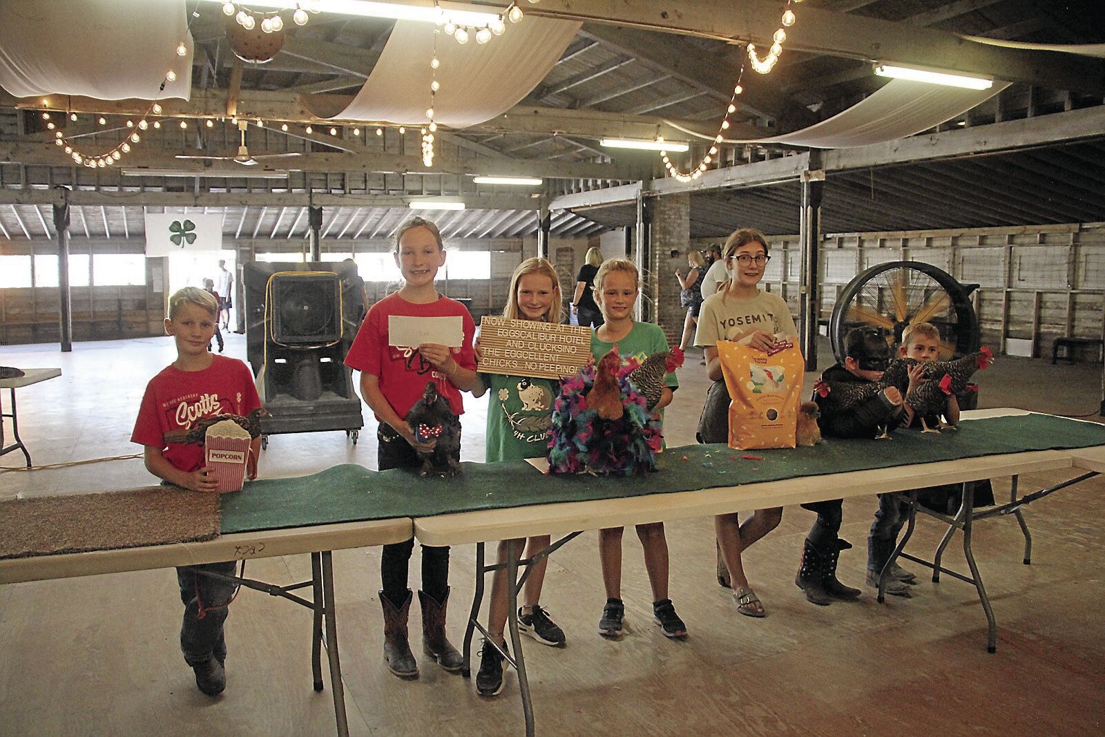 Wolf sisters win chicken costume contest